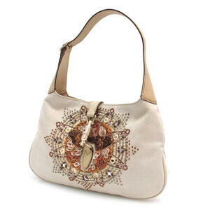 Gucci Embellished Canvas Jackie Bag sequin sun floral ornament